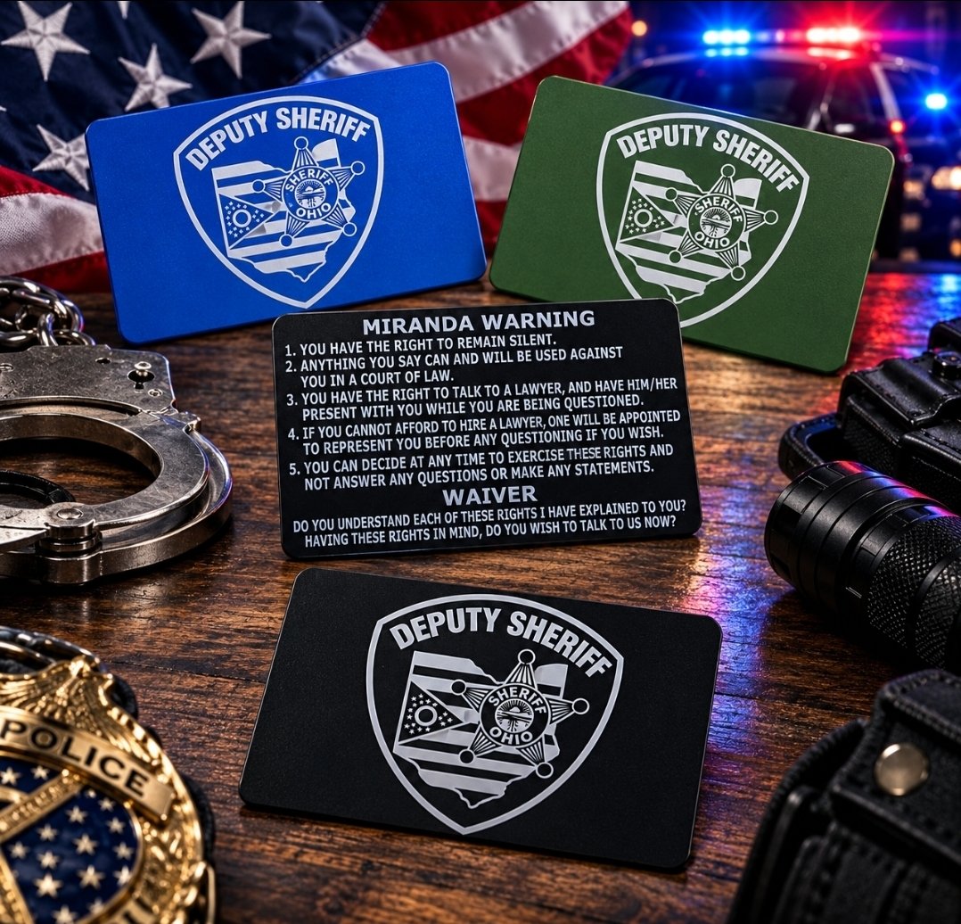 Ohio Deputy Sheriff Miranda Card